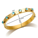 Stainless Steel Crystal Stone Bracelet Bangle for Women
