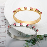 Stainless Steel Crystal Stone Bracelet Bangle for Women