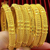 Indian 24K Plated Bangles Bracelet Arabic Women Copper Jewelry