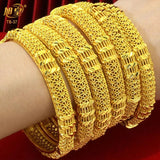 Indian 24K Plated Bangles Bracelet Arabic Women Copper Jewelry