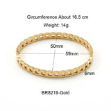 Stainless Steel Chain Shape Bangles 6mm Width