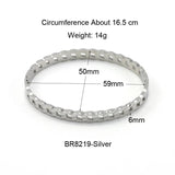 Stainless Steel Chain Shape Bangles 6mm Width