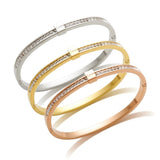 Love Charm Cuff Bangle Stainless Steel Jewelry