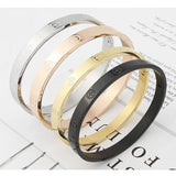 Zircon & Cross Nut Nail Bracelet Stainless Steel Jewelry