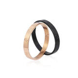 Zircon & Cross Nut Nail Bracelet Stainless Steel Jewelry