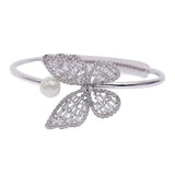 Pink Cubic Zircon Butterfly Bracelet for Women