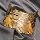 Leaf Plated Cuff Bracelets For Women Gothic Accessories