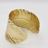 Leaf Plated Cuff Bracelets For Women Gothic Accessories