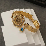 Ottoman Coin Crystal Bangles Lucky Eye Jewelry