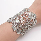 Punk Cutout Pattern Handwoven Bracelet Gothic Charm Vintage Jewelry