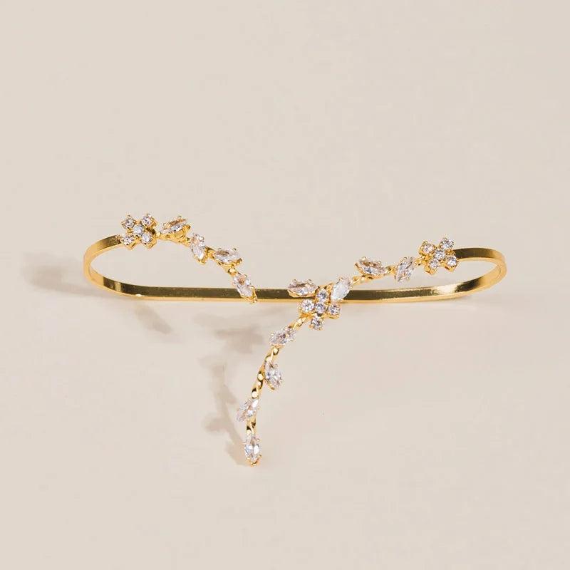 Stonefans CZ Palm Bracelet Cuff Bangle for Women