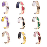 Argent Femme Bijoux Tresse Cuff Bracelets 15MM Interchangeable Reversible Bangle