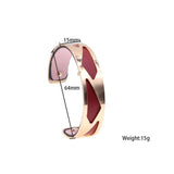 Argent Femme Bijoux Tresse Cuff Bracelets 15MM Interchangeable Reversible Bangle