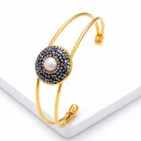 Freshwater Pearl Rhinestone Bracelet Women Boho Jewelry