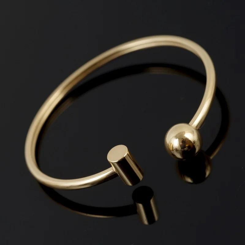 Stainless Steel Open Cuff Bracelet for Women Men