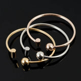 Stainless Steel Open Cuff Bracelet for Women Men