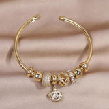Korean Zircon Crown Pendant Bracelet for Women's Wedding