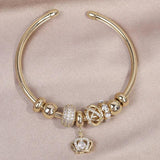 Korean Zircon Crown Pendant Bracelet for Women's Wedding