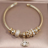Korean Zircon Crown Pendant Bracelet for Women's Wedding