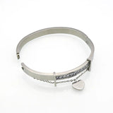 Stainless Steel Crystal Bracelet Love Heart