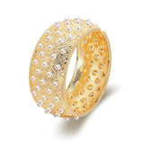 Bohemia Pearl Ornament Wide Bracelet Retro Pattern