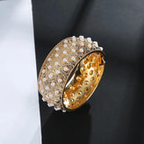 Bohemia Pearl Ornament Wide Bracelet Retro Pattern