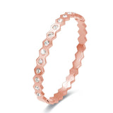 Classic Honeycomb Style Bangle Rose Colors Zircon Bracelet
