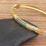 Nidin Colorful Zircon Bangle Plated Jewelry For Woman