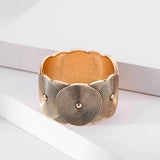 Punk Geometric Metal Statement Bracelets Lady Party