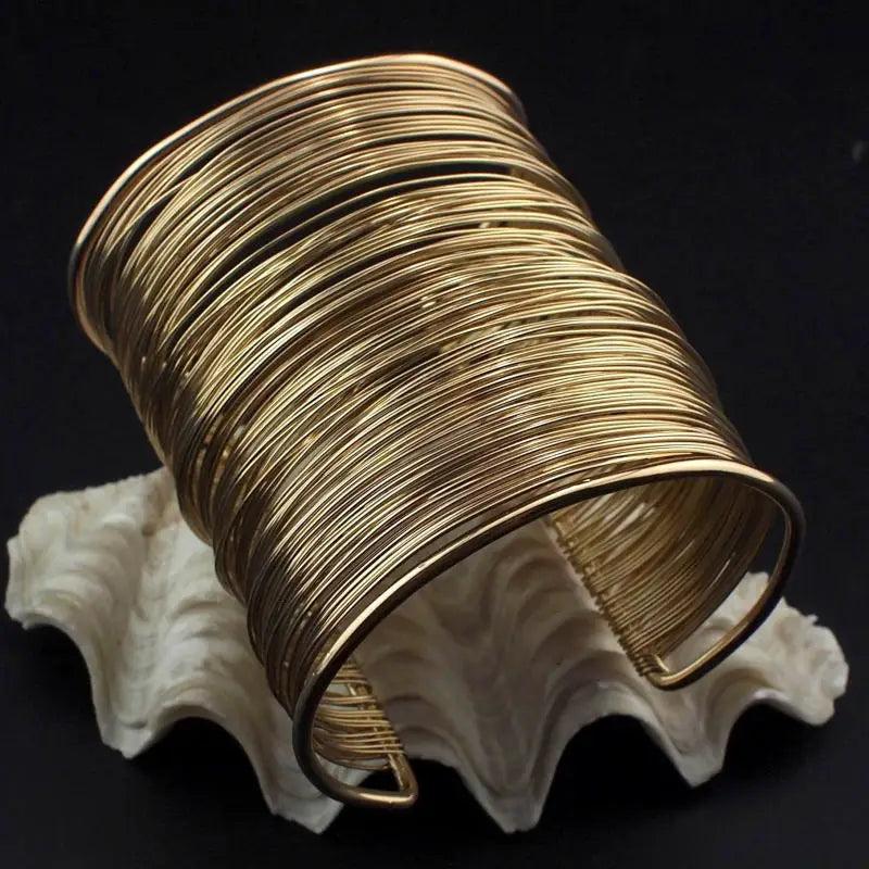 Boho MultiLayer Women Cuff Bangle Wide Bracelet BL223