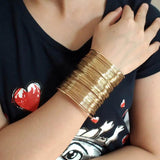 Boho MultiLayer Women Cuff Bangle Wide Bracelet BL223