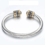 Twisting Line Stainless Steel Bracelets Bangle for Women Party Gift