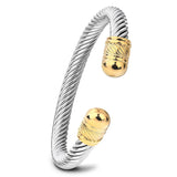 Twisting Line Stainless Steel Bracelets Bangle for Women Party Gift