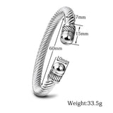 Twisting Line Stainless Steel Bracelets Bangle for Women Party Gift