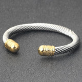 Twisting Line Stainless Steel Bracelets Bangle for Women Party Gift