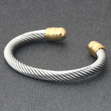 Twisting Line Stainless Steel Bracelets Bangle for Women Party Gift