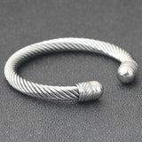 Twisting Line Stainless Steel Bracelets Bangle for Women Party Gift