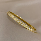 Zircon Stainless Steel Bangles Bracelets for Women Waterproof Jewelry