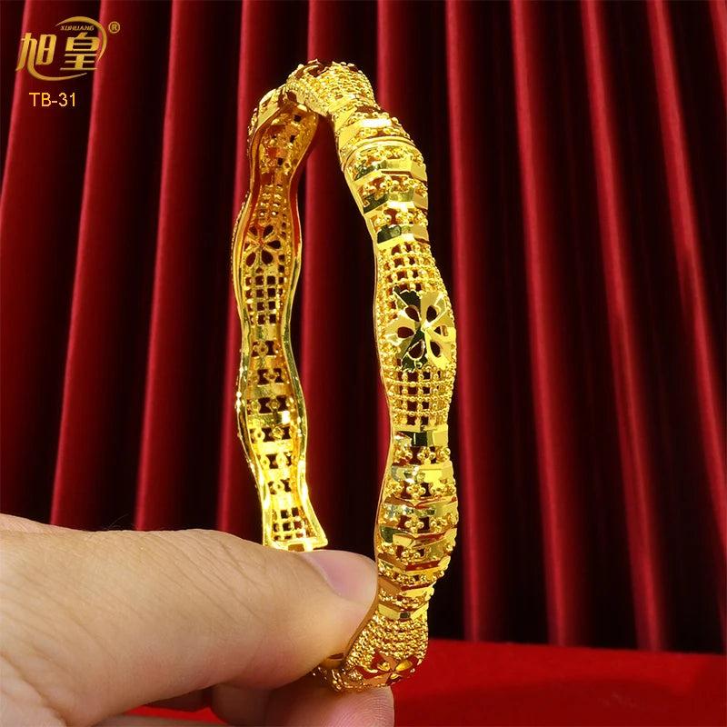 Plated Bangles Bracelet Women Indian Copper Jewelry