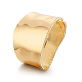 Wide Bangles Alloy Golden Bracelets Women Accessories Jewelry