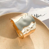 Wide Bangles Alloy Golden Bracelets Women Accessories Jewelry