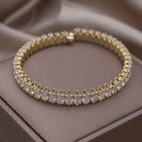 Zircon Geometric Open Bracelet Women's Party Accessories