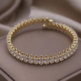 Zircon Geometric Open Bracelet Women's Party Accessories