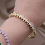 Zircon Geometric Open Bracelet Women's Party Accessories