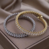 Zircon Geometric Open Bracelet Women's Party Accessories