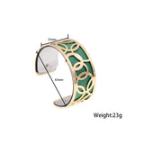 25mm Leather Cuff Bracelet with Love Hoop Design