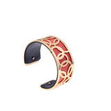 25mm Leather Cuff Bracelet with Love Hoop Design