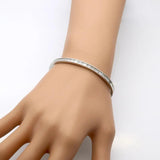 Crystal Love Bracelets for Women - Stainless Steel Wedding Bangles