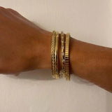 Punk Stainless Steel Metal Bangle Bracelet for Women