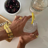 Punk Stainless Steel Metal Bangle Bracelet for Women